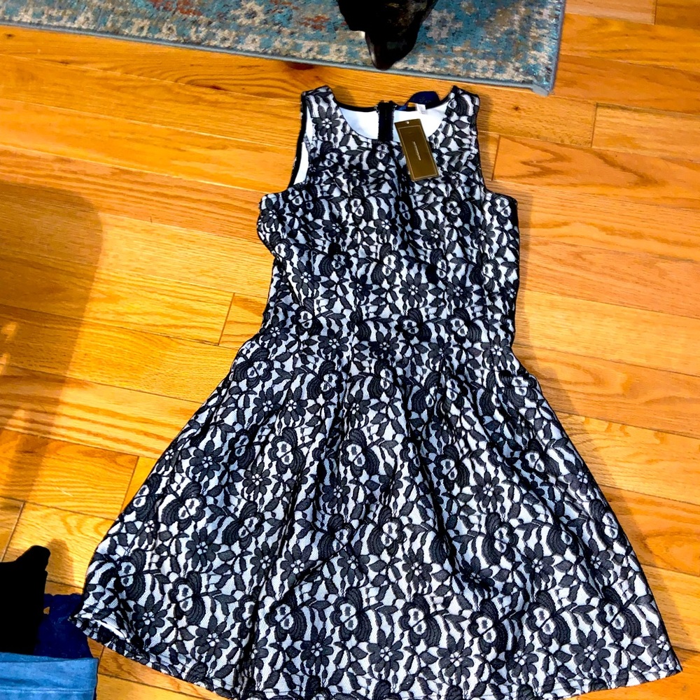 Black Lacey formal mini dress from franchescas tags still on